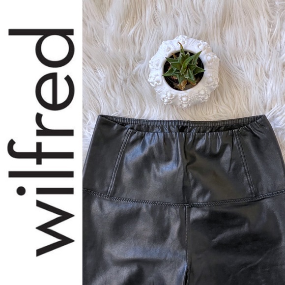 EUC WILFRED FREE Daria Pant in black vegan leather, XS - Picture 6 of 11